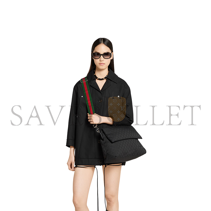 GUCCI MEDIUM GG CROSSBODY BAG WITH WEB ‎821616 (36*25*12cm)